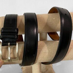 Tommy Hilfiger Black Leather Classic Belt Size 36